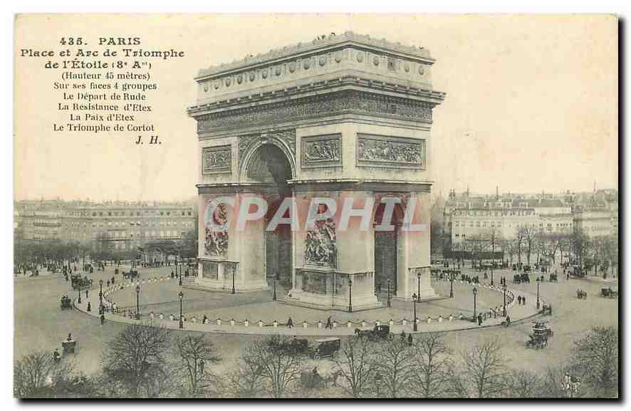 CPA Paris Place et Arc de Triomphe de l'Etoile 