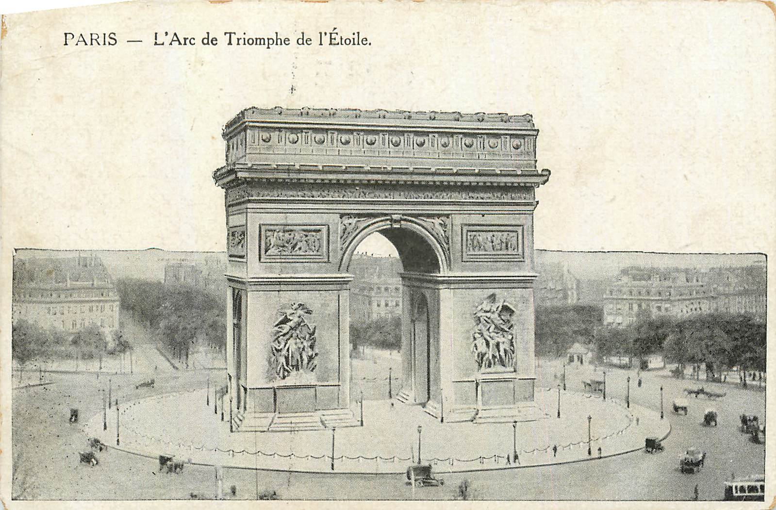 CPA Paris L'Arc de Triomphe de l'Etoile 
