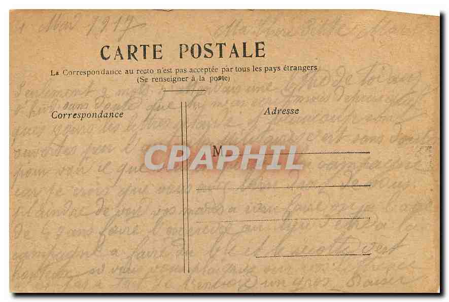 CPA Paris L'Arc de Triomphe de l'Etoile  — Rückseite