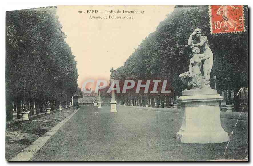 Paris — Luxembourg-Garten — Avenue de l'Observatoire — Verlag: M. Léon, Paris