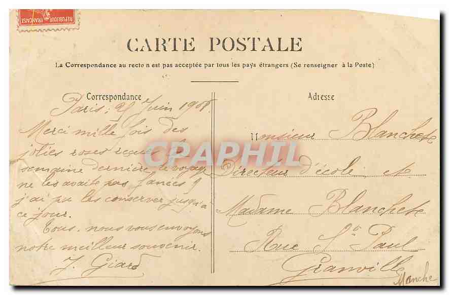 Paris — Luxembourg-Garten — Avenue de l'Observatoire — Verlag: M. Léon, Paris — Rückseite
