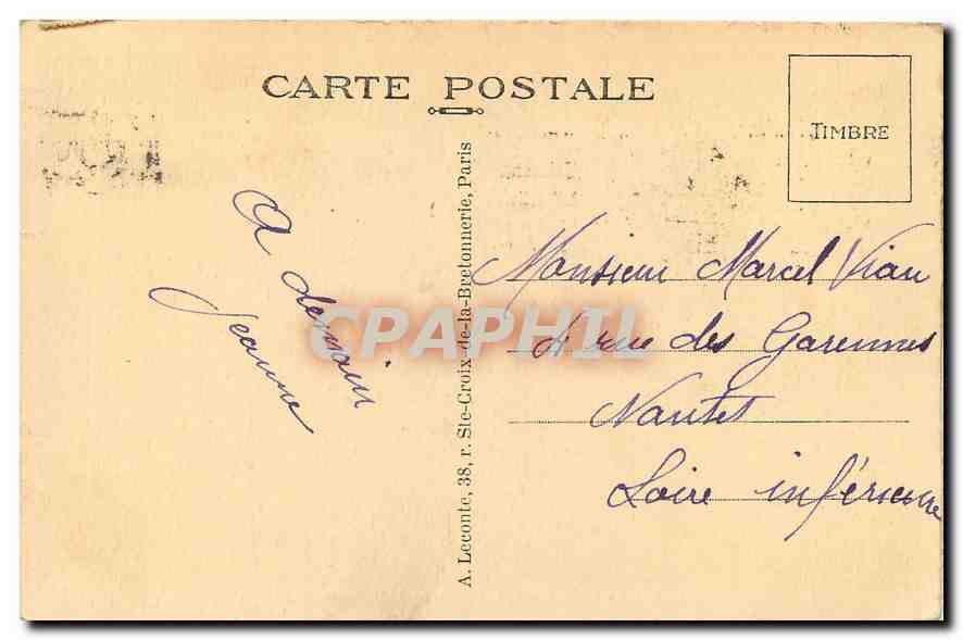CPA Paris Hotel de Ville  — Rückseite
