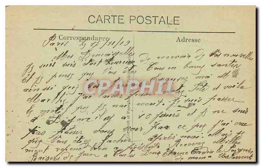 CPA Paris La Abbaye de Notre Dame  — Rückseite