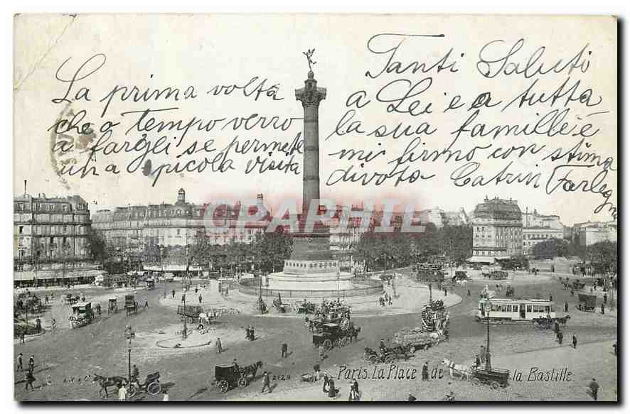 CPA Paris La Place de la Bastille 
