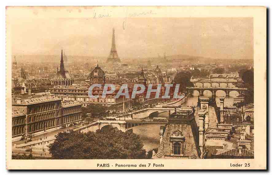 CPA Paris Panorama des 7 Ponts 