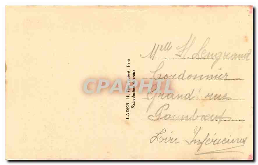 CPA Paris Notre Dame  — Verso