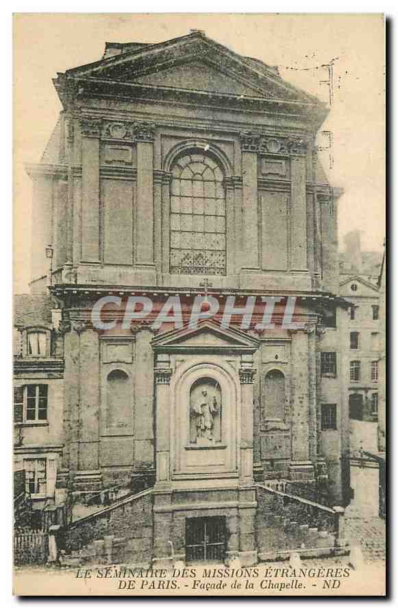 CPA Le Seminaire des Missions etrangeres de Paris Facade de la Chapelle 