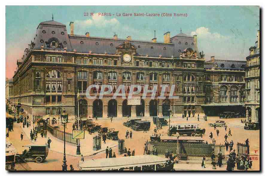 CPA Paris La Gare Saint Lazare Cote Rome 