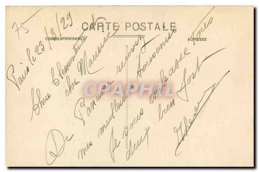 CPA Paris La Gare Saint Lazare Cote Rome  — Rückseite