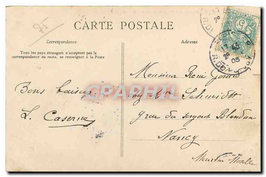 CPA Paris Jardin des Tuileries Le Nil  — Rückseite