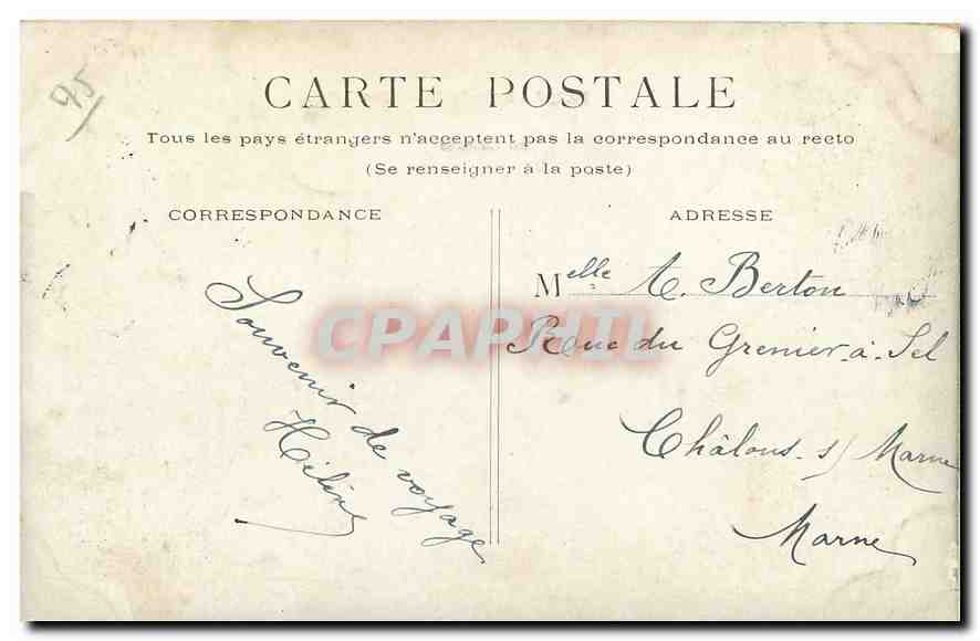 CPA Paris Bois de Boulogne La Cascade  — Rückseite
