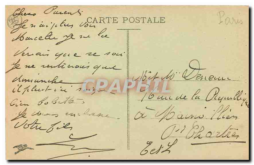 CPA Paris le Trocadero  — Rückseite