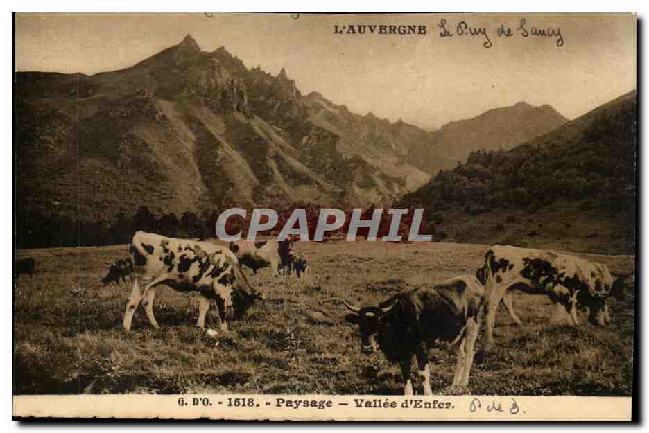 L'Auvergne - Le Bui de Sanay - Paysage - Vallée d'Enfer - G. D'O. - 1518