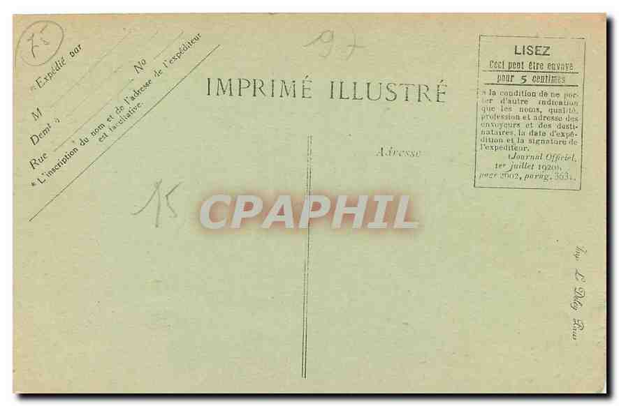 CPA Paris la Bourse Eleve de 1808 a 1827 par Brougniart et Labarre modifiee en 1903  — Rückseite