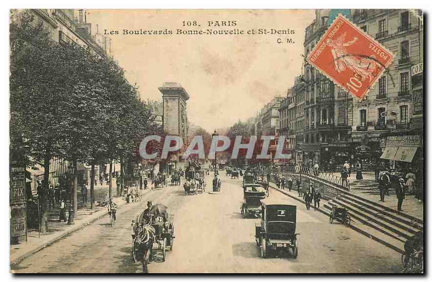 CPA Paris les Boulevards Bonne Nouvelle et St Denis 