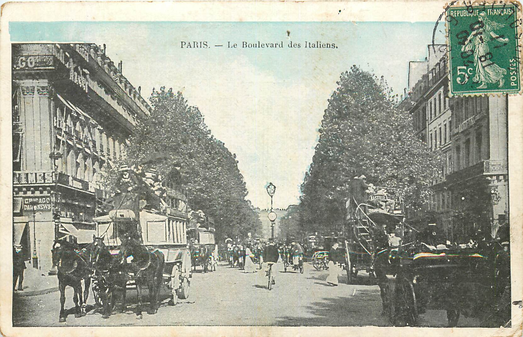CPA Paris le Boulevard des Italiens 