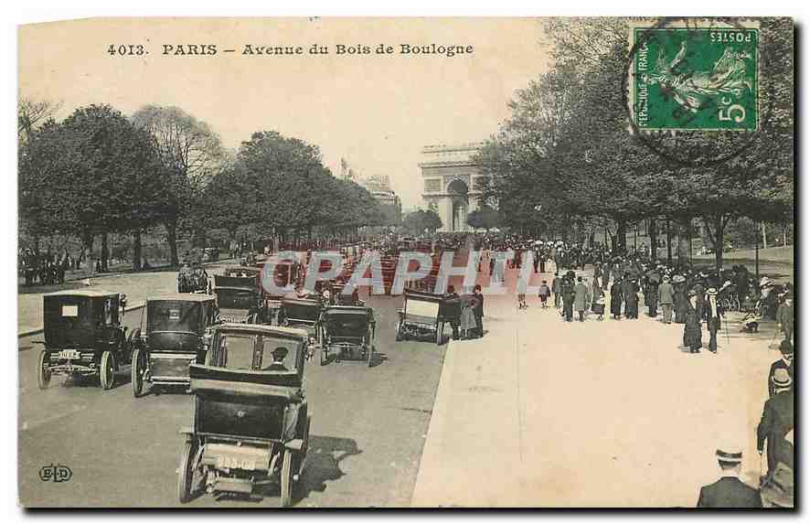 CPA Paris Avenue du Bois de Boulogne 