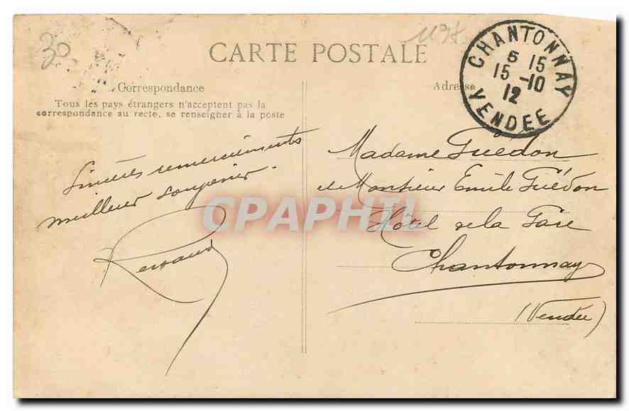 CPA Paris Avenue du Bois de Boulogne  — Verso