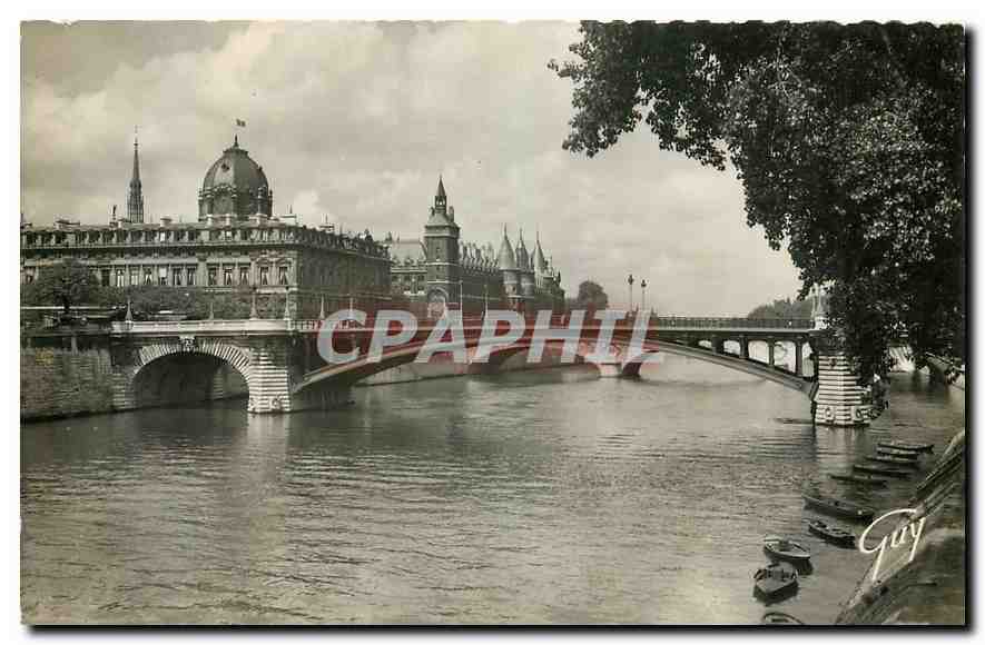 CPA Paris et ses Merveilles la Seine le tribunal de Commerce et le Palais de Justice 