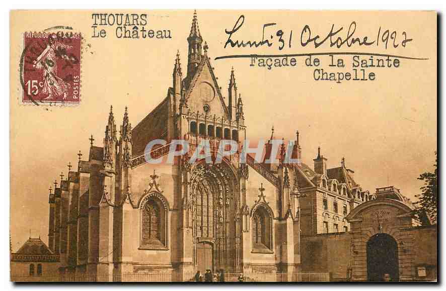 CPA Thouars le Chateau Facade de la Sainte Chapelle 