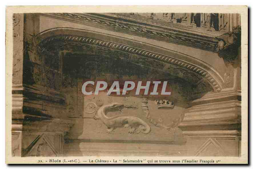 Blois (L.-et-C.) — Le Château — La 'Salamandre' qui se trouve sous l'Escalier François