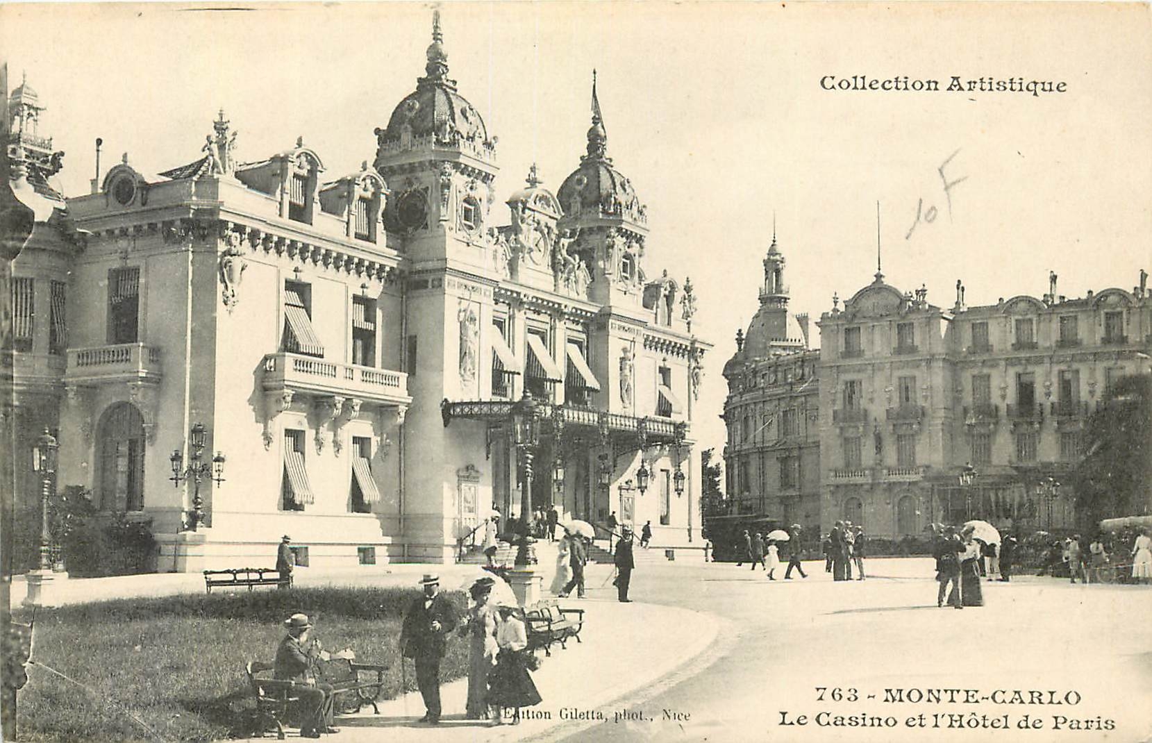 CPA Collection Artistique Monte Carlo le Casino et l'Hotel de Paris 
