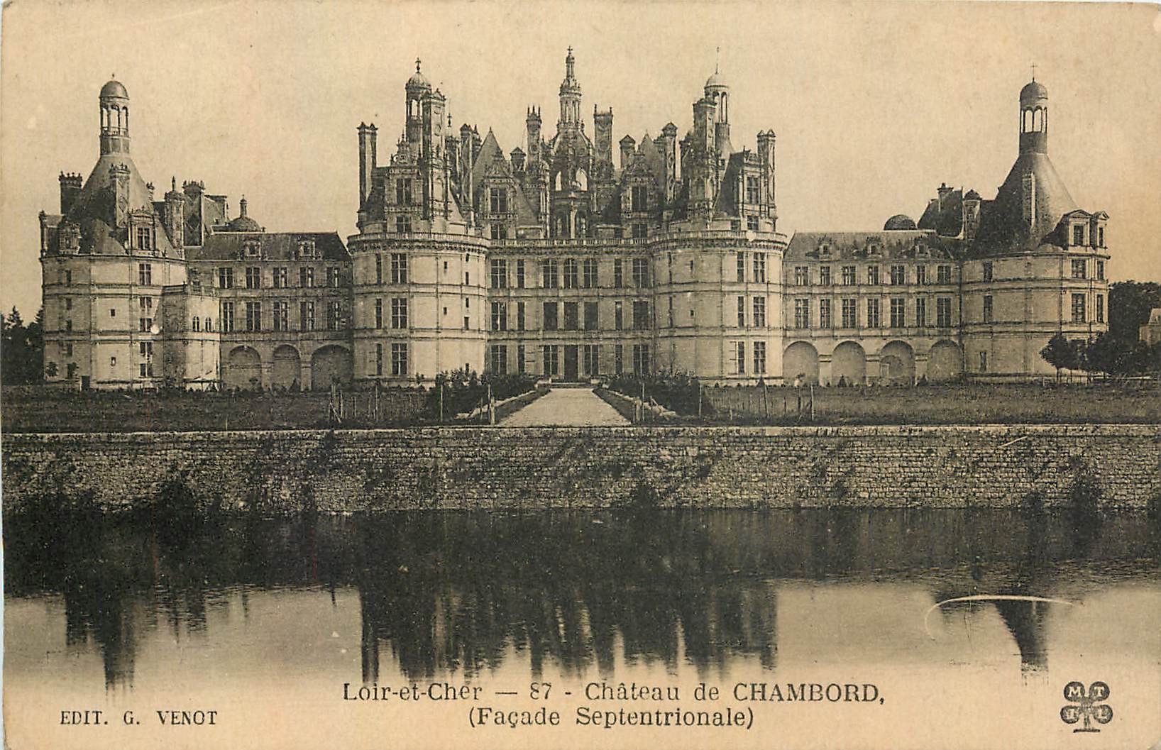Château de Chambord — Façade septentrionale — Édit. G. Venot