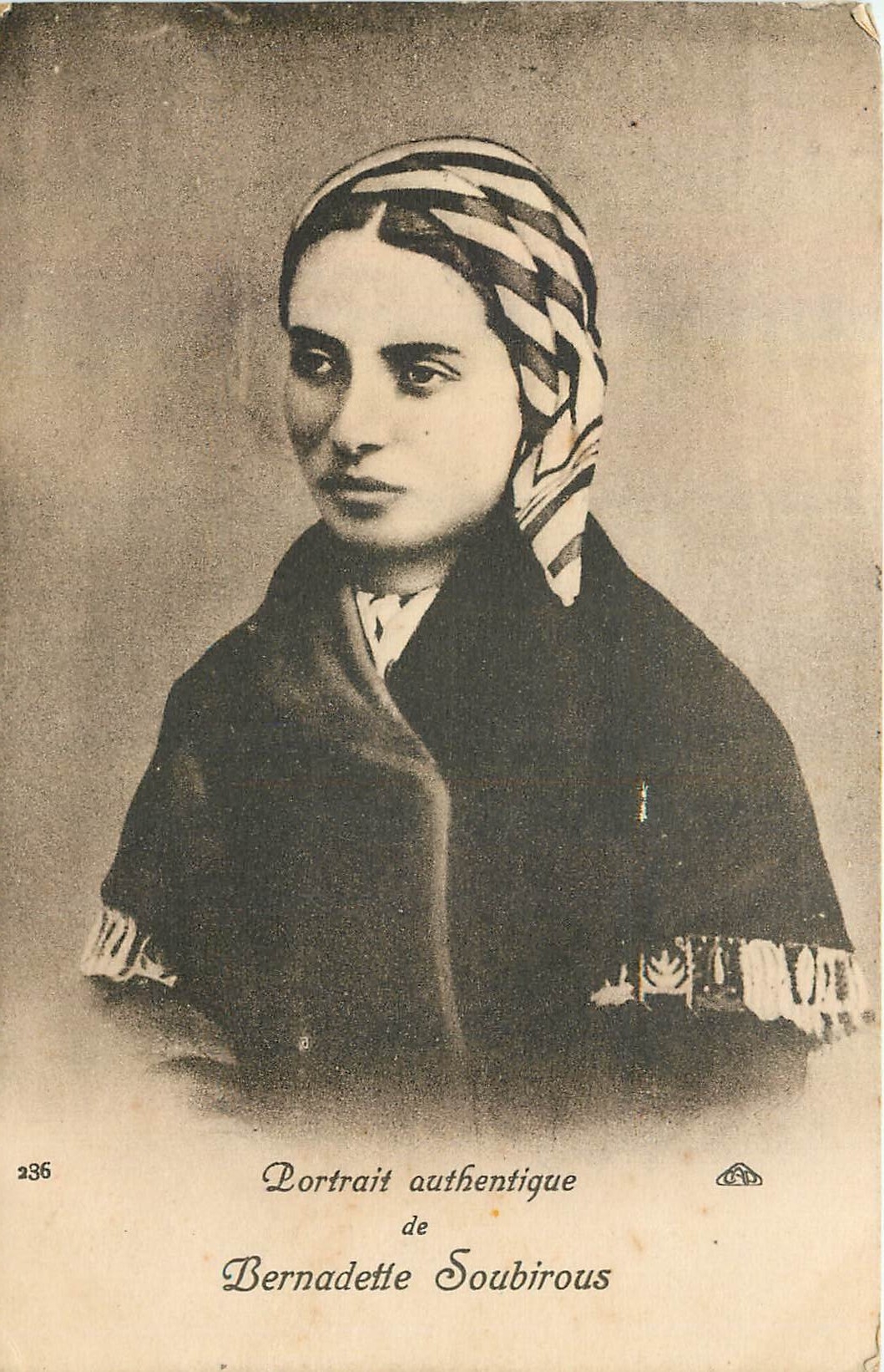CPA Portrait Authentique de Bernadette Soubirous 