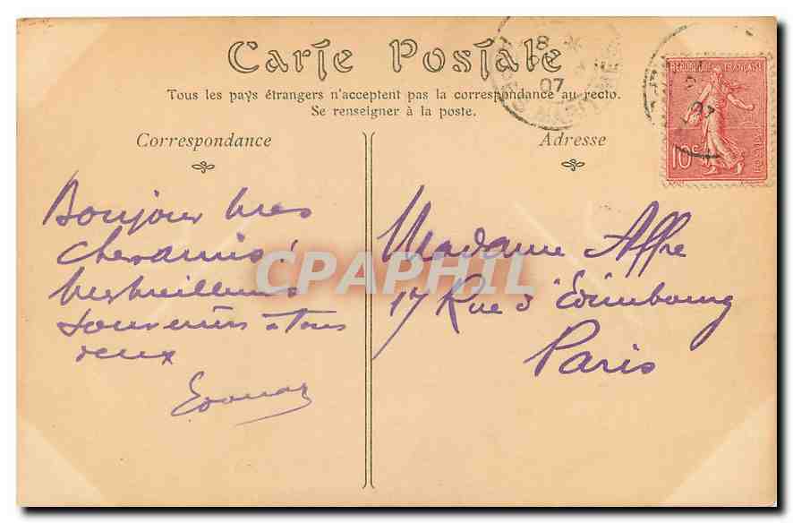 CPA Monte Carlo les Jardins et le Casino  — Rückseite