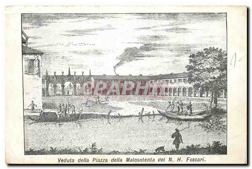 CPA Veduta Bella Piazza Della Malcontenta del N H Foscari 