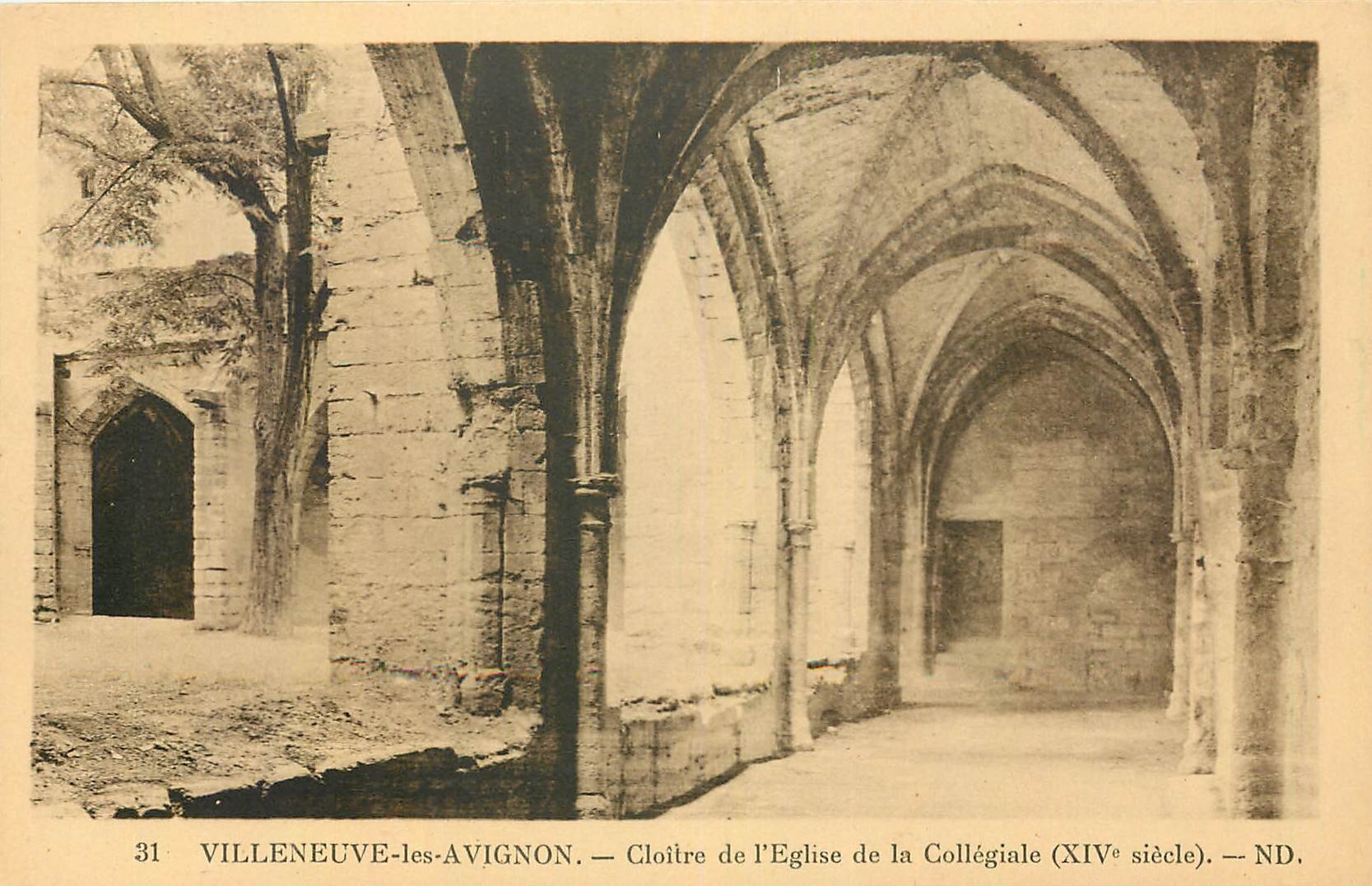 Villeneuve-lès-Avignon — Cloître de l'Église de la Collégiale (XIVe siècle) — ND.