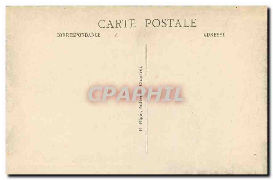 CPA Chartres vue generale prise en avion  — Rückseite