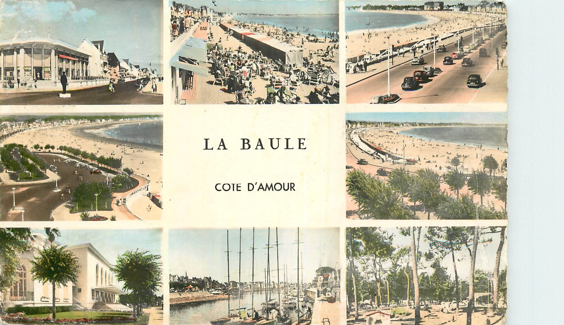 CPA La Baule les Pins Hall des Informations le Bas sur la Plage le Remblai la Plage la Plage et le R