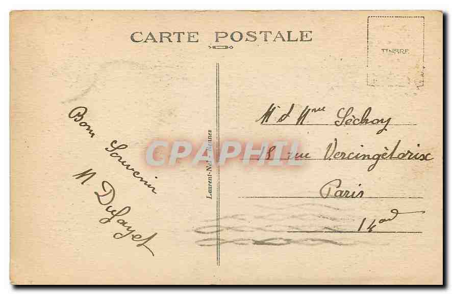 CPA Saint Gildas de Rhuys Plage de Port Maria a pleine mer Bateau — Rückseite