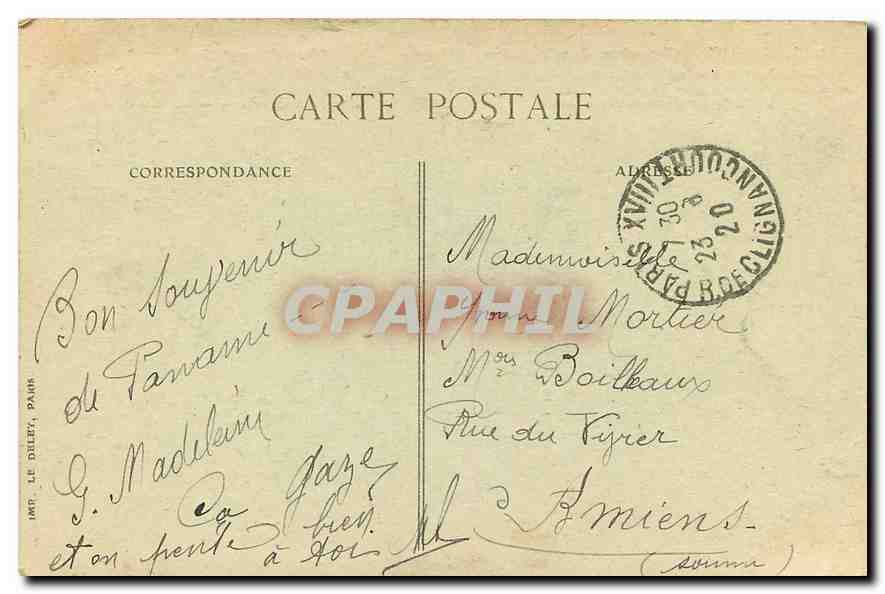 CPA Paris Chambre des Deputes  — Rückseite