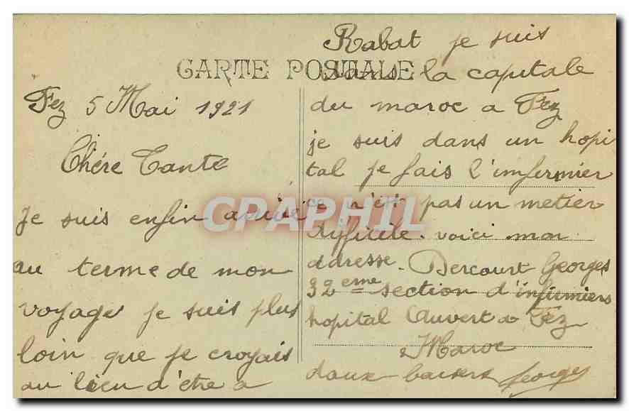 CPA Marseille Porte d'Aix  — Rückseite