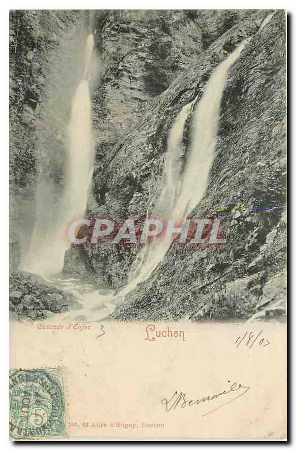 CPA Luchon Cascade d'Enjer 