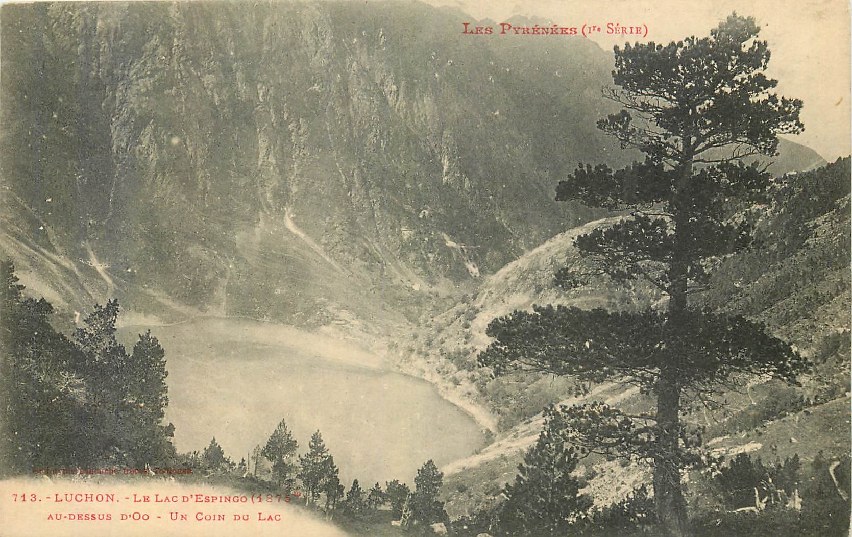 CPA Luchon le Lac d'Espingo au dessus d'Oo un Coin du Lac 