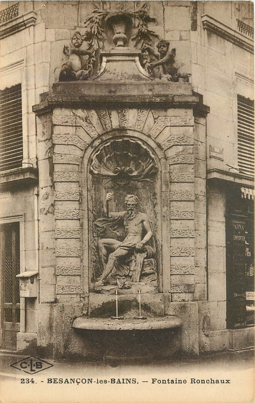 CPA Besancon les Bains Fontaine Ronchaux 
