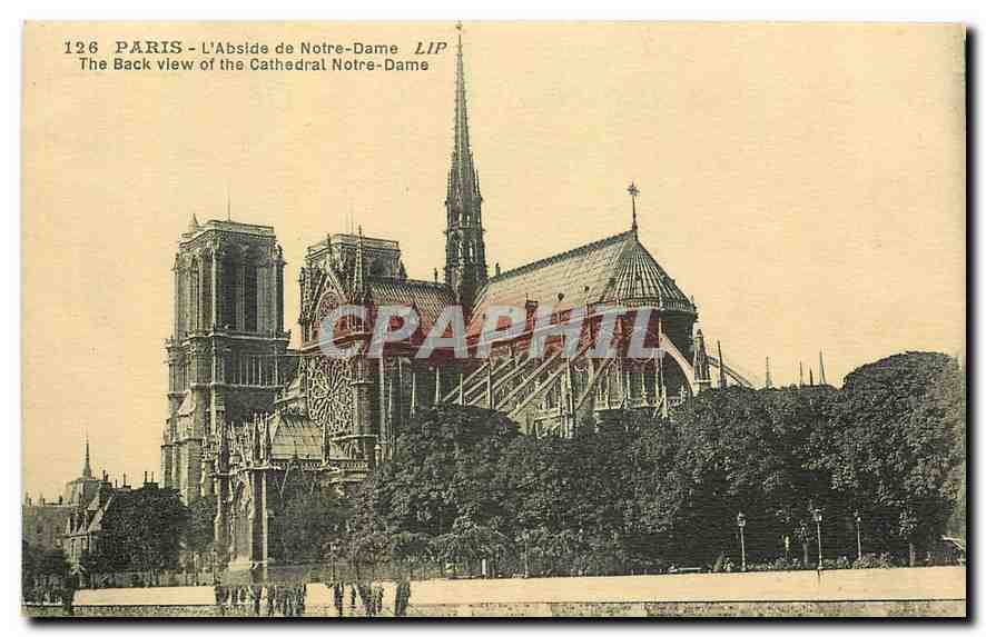 CPA Paris l'Abside de Notre Dame 