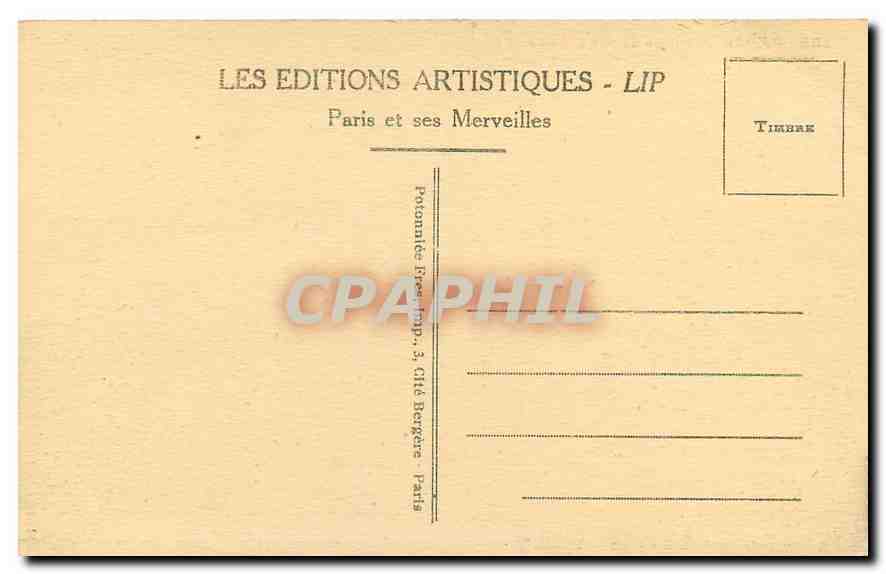 CPA Paris l'Abside de Notre Dame  — Verso