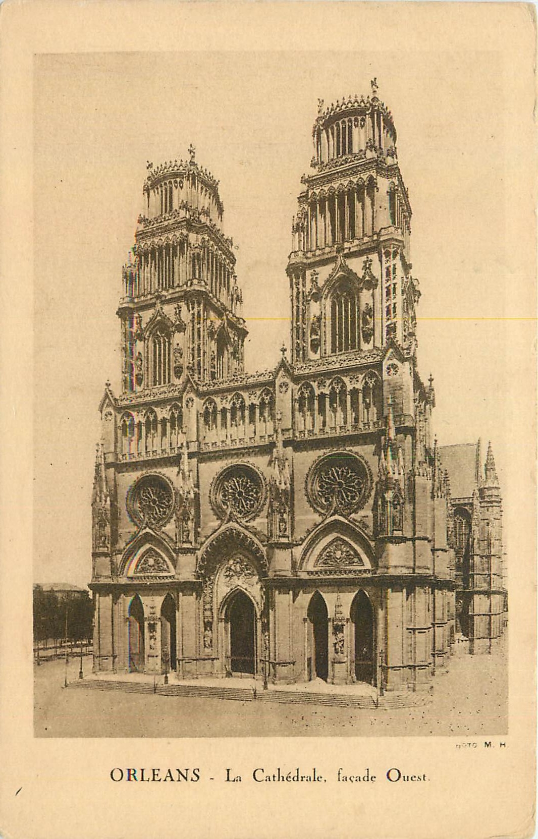 CPA Orleans la Cathedrale Facade Ouest 