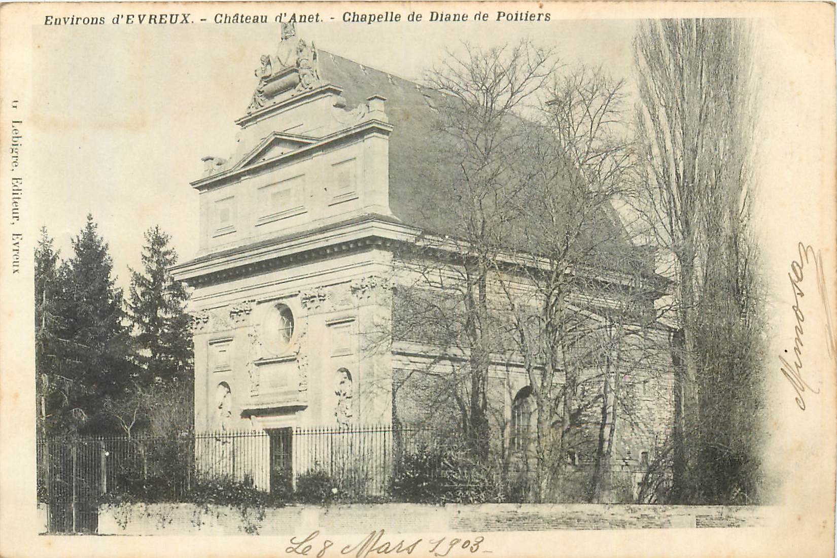 Château d'Anet - Chapelle de Diane de Poitiers — Éditeur Laubigre, Évreux