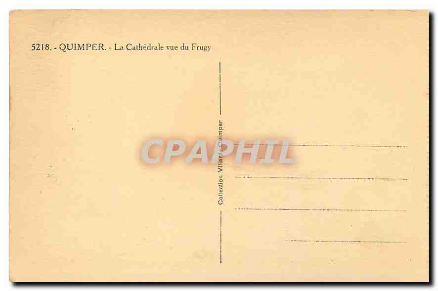 CPA Quimper la Cathedrale vue du Frugy  — Rückseite