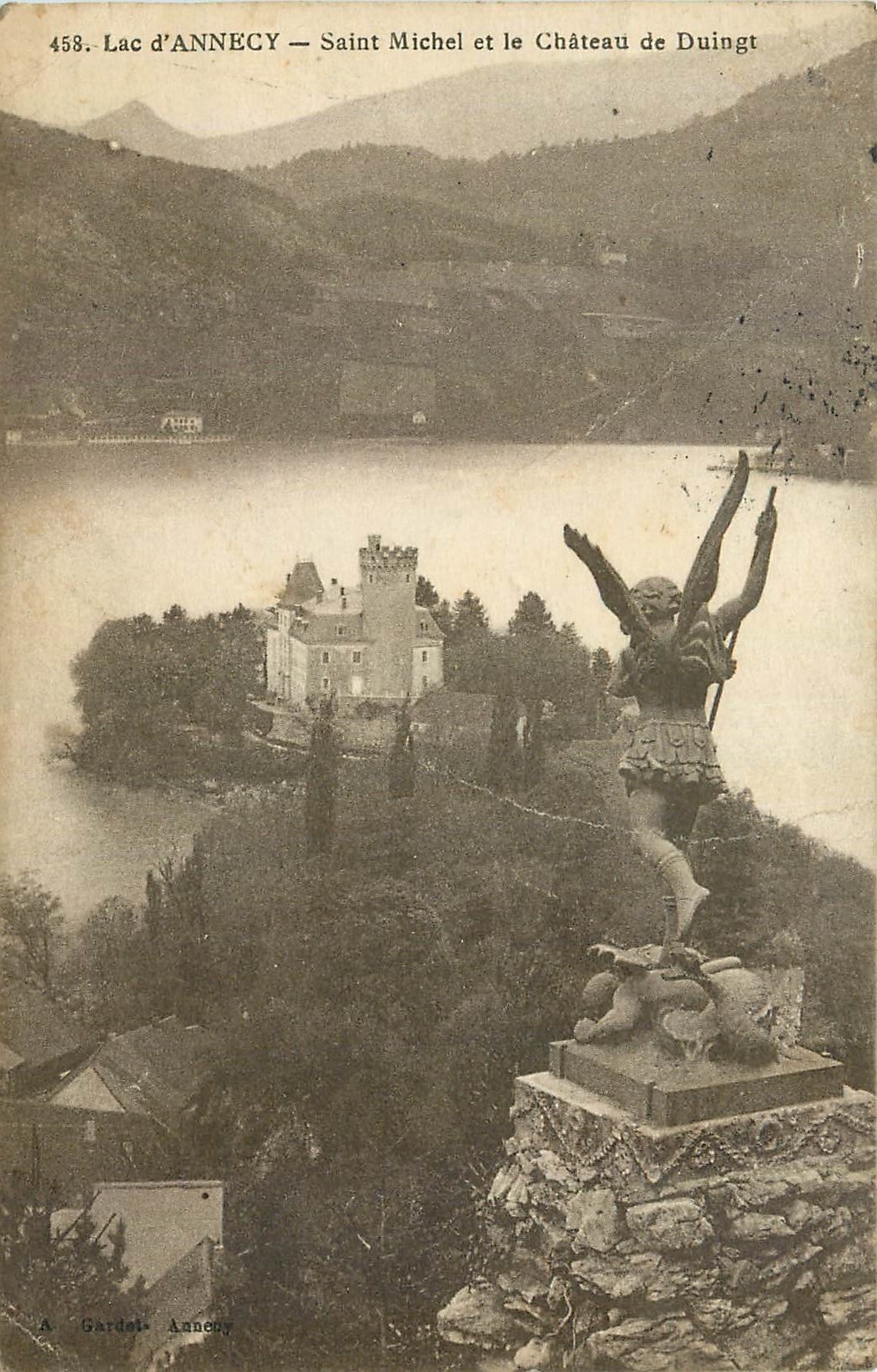 Lac d'ANNECY — Saint Michel et le Château de Duingt — A. Gardel, Annecy