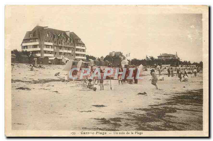 CPA Carnac Plage un Coin de la Plage 