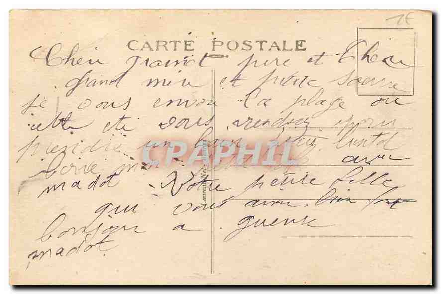 CPA Carnac Plage un Coin de la Plage  — Rückseite