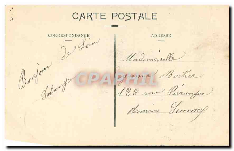 CPA Bordeaux le Monument des Girondins  — Verso