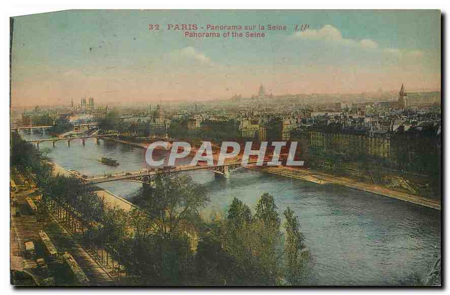 CPA Paris Panorama sur la Seine 