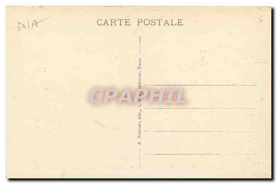 CPA Langeais I et L le chateau facade ouest interieur  — Verso